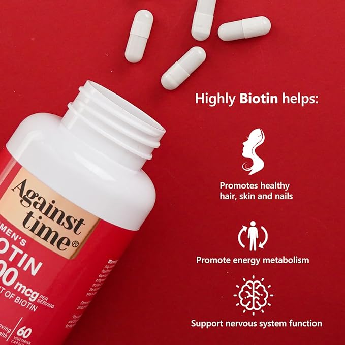 Biotin Supplement, 12,000 mcg, 60 Rapid Release Softgels, Supports Hair, Skin and Nails