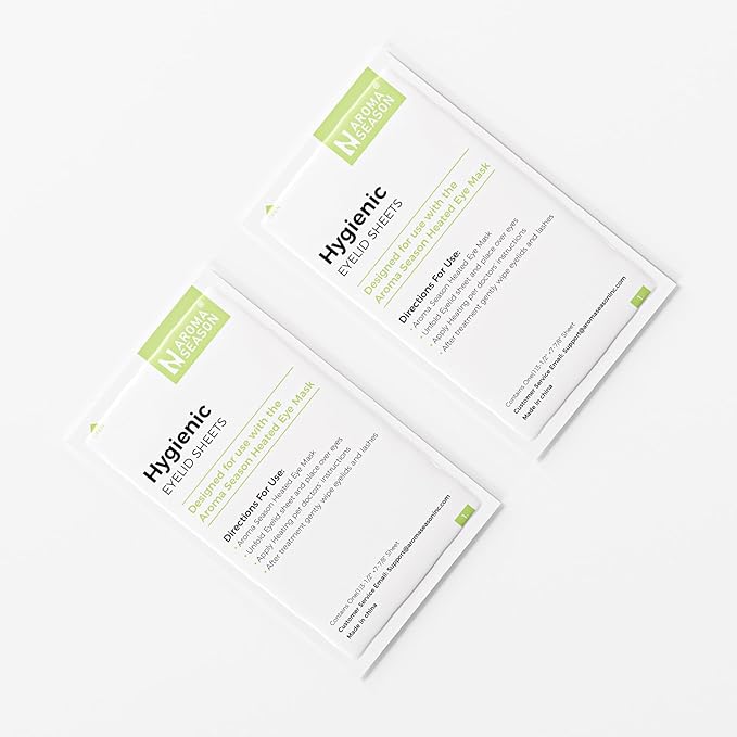 Aroma Season Vibrating Heated Eye Mask and Hygienic Eyelid Sheets