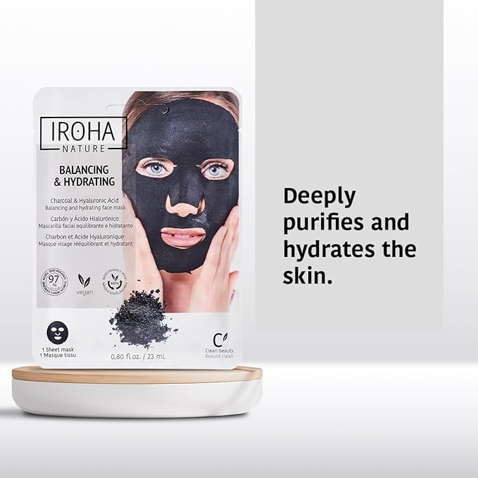 Face Mask for Skin Care with Activated Charcoal - Pack of 5 pieces