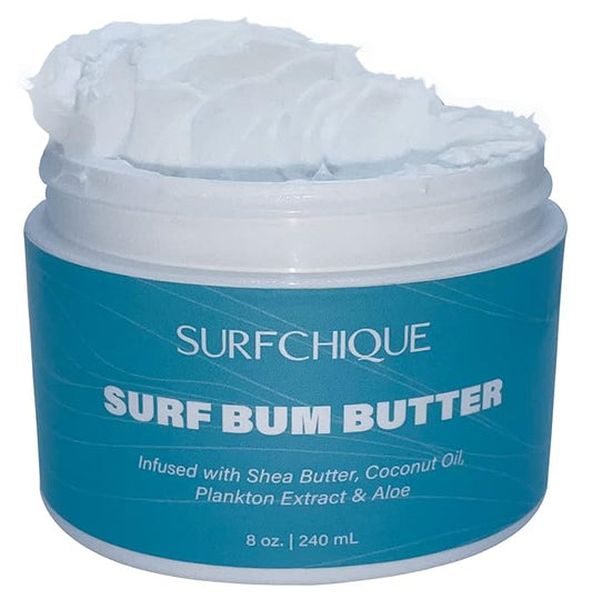 Surf Bum Whipped Moisturizing Body Butter with Light Tropical Scent of Coconut, Vanilla, Mango, & Papaya (8 oz)