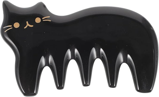 Masssage Comb Guasha Scraping Scalp Comb Body Massaging Board Gua Sha Massage Tool (Black)