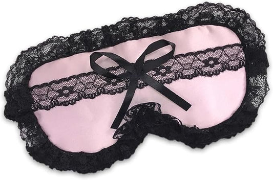 Celestial Silk Mulberry Silk Sleep Eye Mask with Adjustable Elastic Strap (One Size, Silk & Lace)