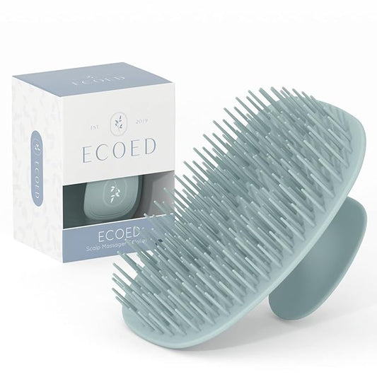 Scalp Massager Shampoo Brush, Scalp Scrubber & Exfoliator for Dandruff Removal, Wet & Dry Dandruff Comb and Detangler for Men and Women, Suitable for Short Medium Hair (Blue)