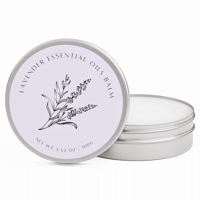 benatu Lavender Essential Oil Balm for Dry Skin Care, Scented Vitamin E Body Butter for Women and Men, Relaxing & Reparing Massage Oil, Blends with Chamomile, Sweet Orange, Ylang Ylang 3.53 oz