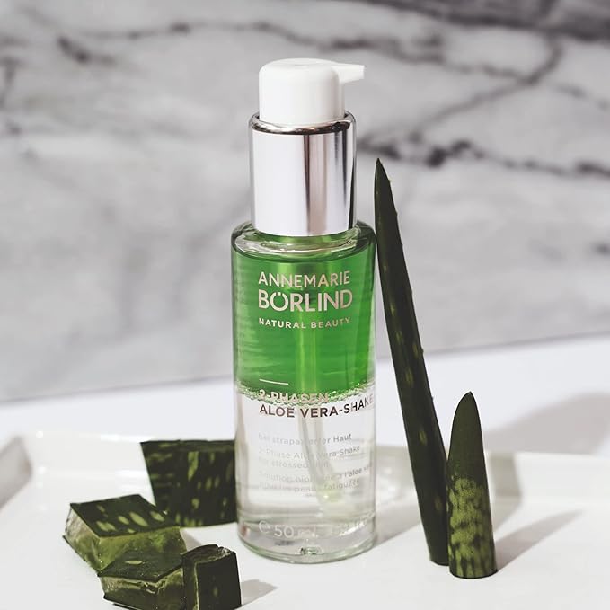 ANNEMARIE BÖRLIND - 2 Phase Aloe Vera Shake - Hyaluronic Acid + Aloe Vera + Black Currant Seed Oil For Soothed Skin - Soothing, Relaxing, Nourishing - 50ml