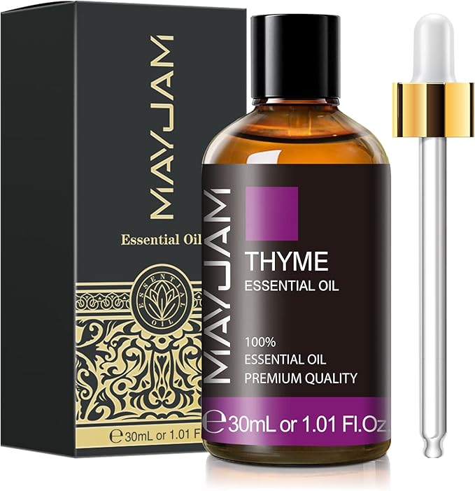Thyme Essential Oil 30ML, Pure Essential Oils for Massage, Diffusers, Thyme Oil for Soap Candle Making (1.01FL.OZ Bottle)