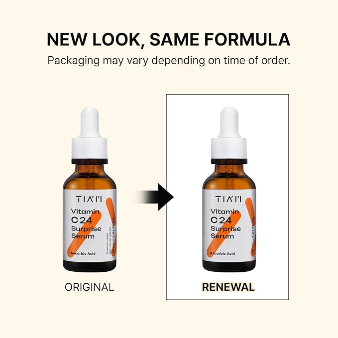 TIAM Vitamin C24 Surprise Serum, 1.01 fl oz, Glow-Boosting & Anti-Aging with Vitamin E and Ferulic Acid for Dull Skin and Fine Lines, Korean Skin Care