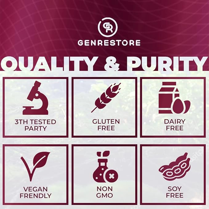 Berry Gen Biotin Supplement 10000 mcg Vegetarian Capsules - Support Hair Health & Growth, Help Heal Skin & Reduce Wrinkles and Moisturize Skin, Hair, and Nails - 30 Count (1)