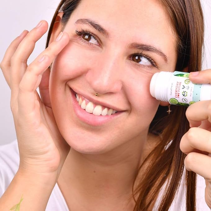 Cucumber Solid Eye Contour Serum Stick | Cooling Eye Serum Stick | Vegan & Cruelty Free Eye Serum Stick | 99% Natural Eye Serum Stick | 1.06 oz