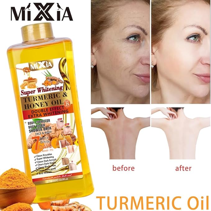 Turmeric Oil, Turmeric Oil For face and Body, Natural Moisturizing Nourishing for Face and Body Oil For All Skin Types (250ML/Bottle)