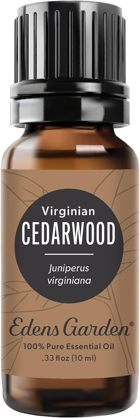 Edens Garden Cedarwood- Virginian Essential Oil- 100% Pure Premium Grade, Undiluted, Natural, Therapeutic, Aromatherapy, The Best for Diffuser, Skin, Hair, Humidifiers 10 ml (.33 fl oz)