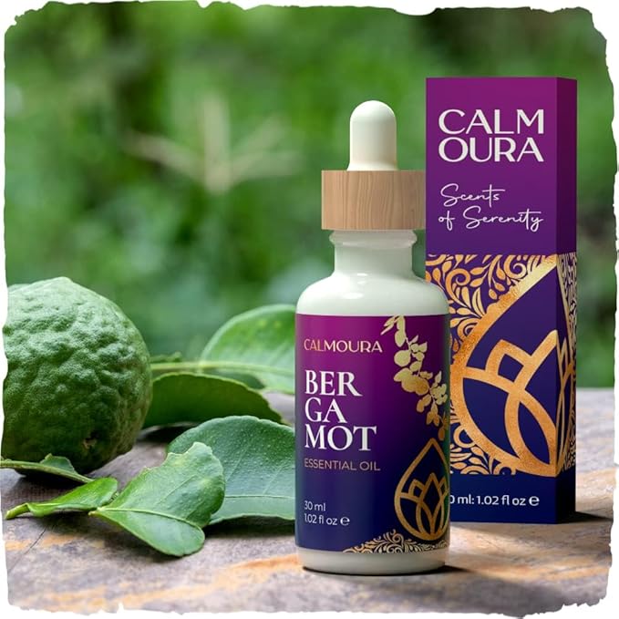 Premium Organic Bergamot Essential Oil (1 OZ) — Undiluted Organic Bergamot Oil for Diffuser Aromatherapy and Hair & Skin Care