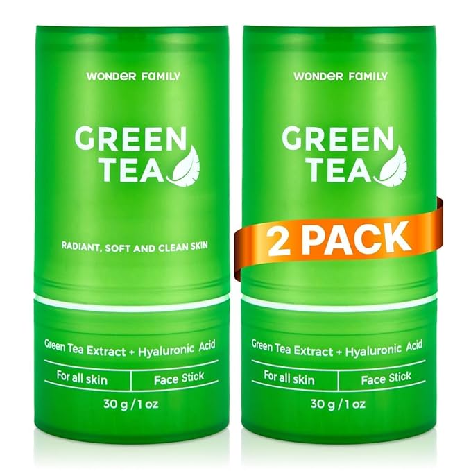 Green Tea Mask Stick - Pore Cleaner Green Stick - Prevents Blackheads - Moisturizing Clay Deep Cleanse - Facial Masks Women Skin Care - 2 Pack