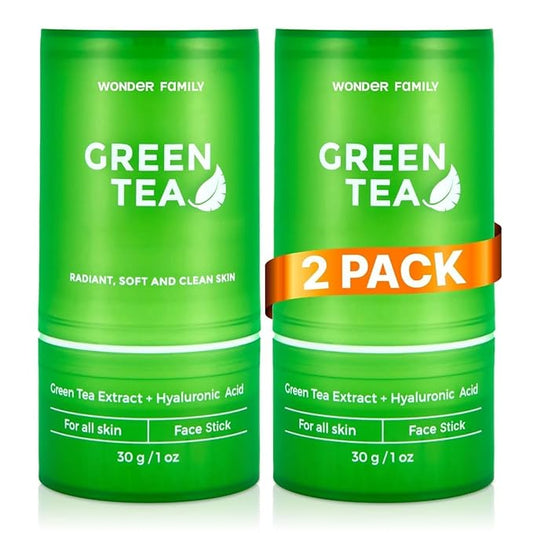 Green Tea Mask Stick - Pore Cleaner Green Stick - Prevents Blackheads - Moisturizing Clay Deep Cleanse - Facial Masks Women Skin Care - 2 Pack