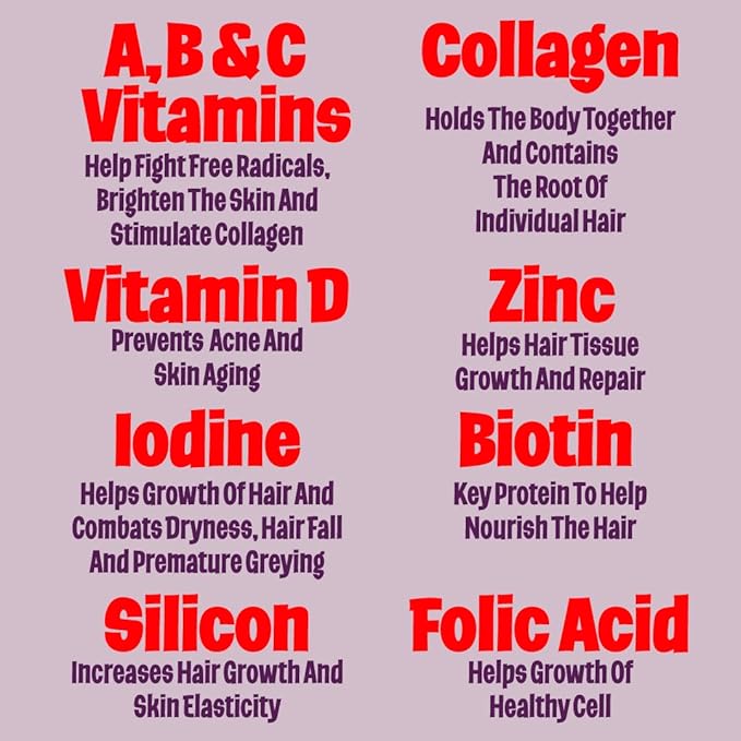 70 Hair Gummies Biotin 6000mcg Collagen Silicon PABA & Multivitamins | Hair Skin and Nails Vitamins Gummy for Women | B Complex Folic Acid 400mcg Vitamin A C D E & Zinc for Hair Growth | Pectin-Based