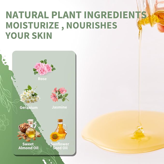 260 ml (8.8 fl.oz) Rose Body Oil and Rosemary Body Oil