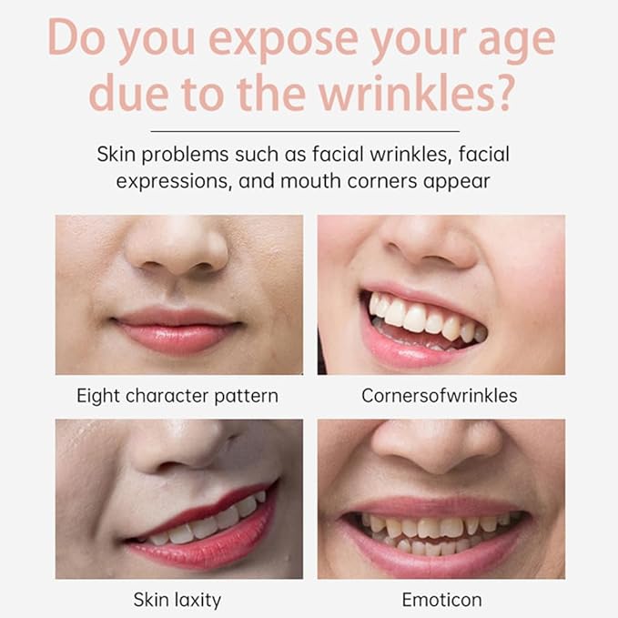 Smile Lines Wrinkle Patches Hydrogel, Reusable Anti-Aging Facial Patches for Mouth, Hypoallergenic Silicone Gel Sleep Face Tape, Smooth Fine Lines and Nasolabial Folds(Smile-3 Pcs)