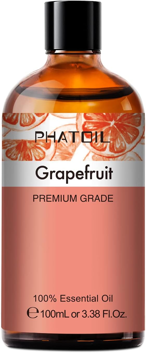 3.38FL.OZ Grapefruit Essential Oil with Glass Dropper, for Aromatherapy Diffusers, Humidifiers, Great for DIY Candle and Soap Making, Huge 100ML Bottle