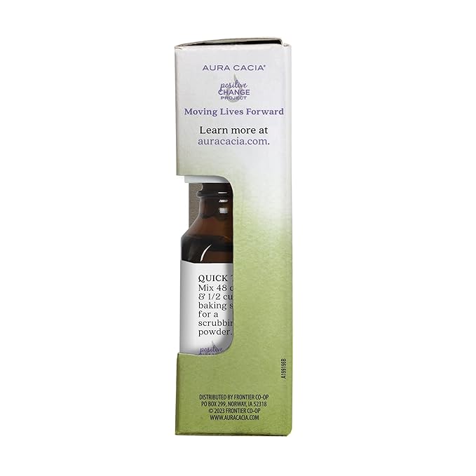Aura Cacia 100% Pure Tea Tree Essential Oil, 100% Pure Therapeutic Grade, 15 ml in Box, Melaleuca alternifolia