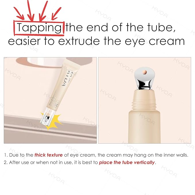 KYDA Mineral Sunscreen Eye Cream, SPF 35, 3-in-1 Under Eye Cream for Dark Circle and Fine Lines