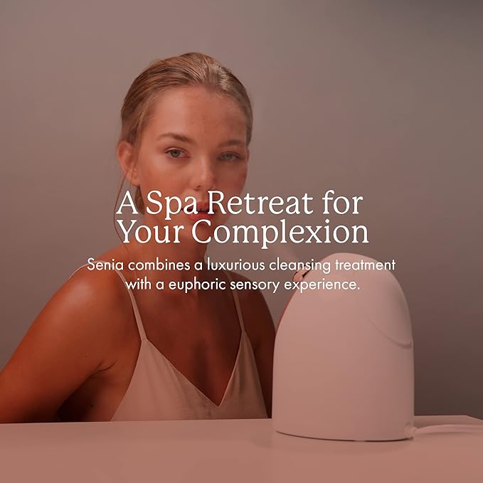 Senia Hot and Cold Facial Steamer by Vanity Planet - Detoxifying Aromatherapy Facial Steamer with Smart Steam Technology - Unclog Pores & Blackheads Cleaner Detoxifies, Cleanses & Moisturizes Skin
