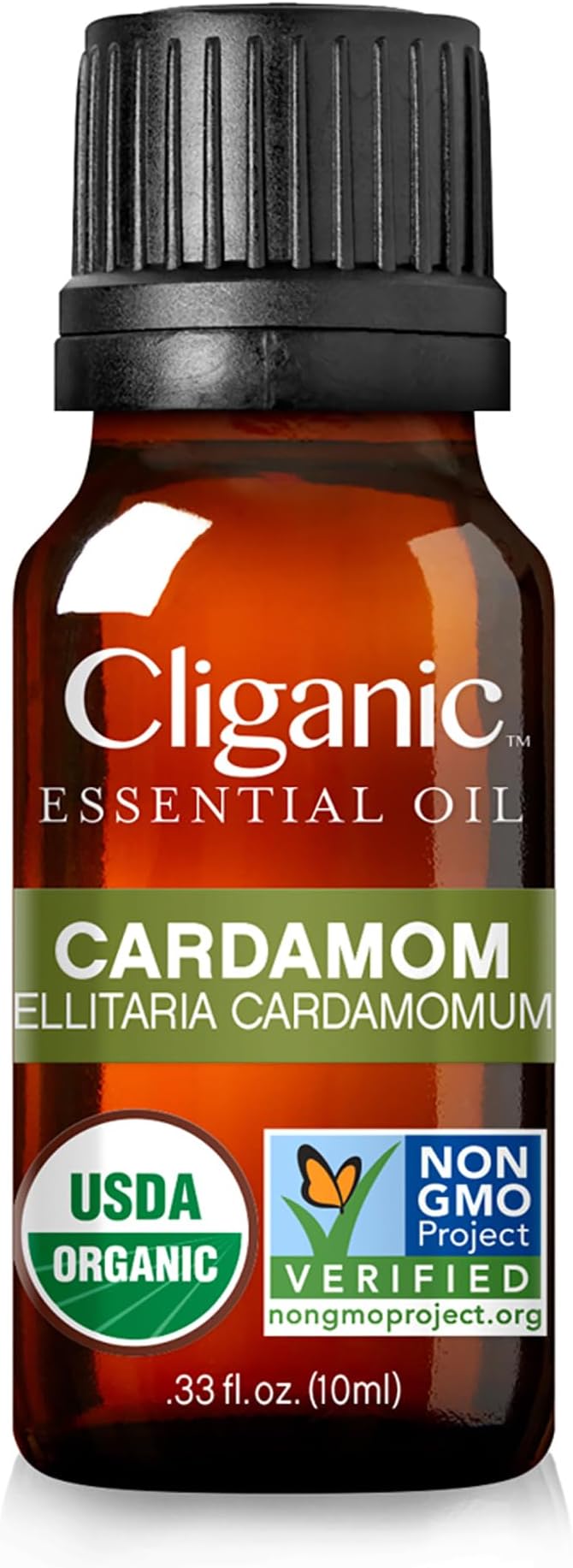 Cliganic Organic Cardamom Essential Oil - 100% Pure Natural for Aromatherapy Diffuser | Non-GMO Verified