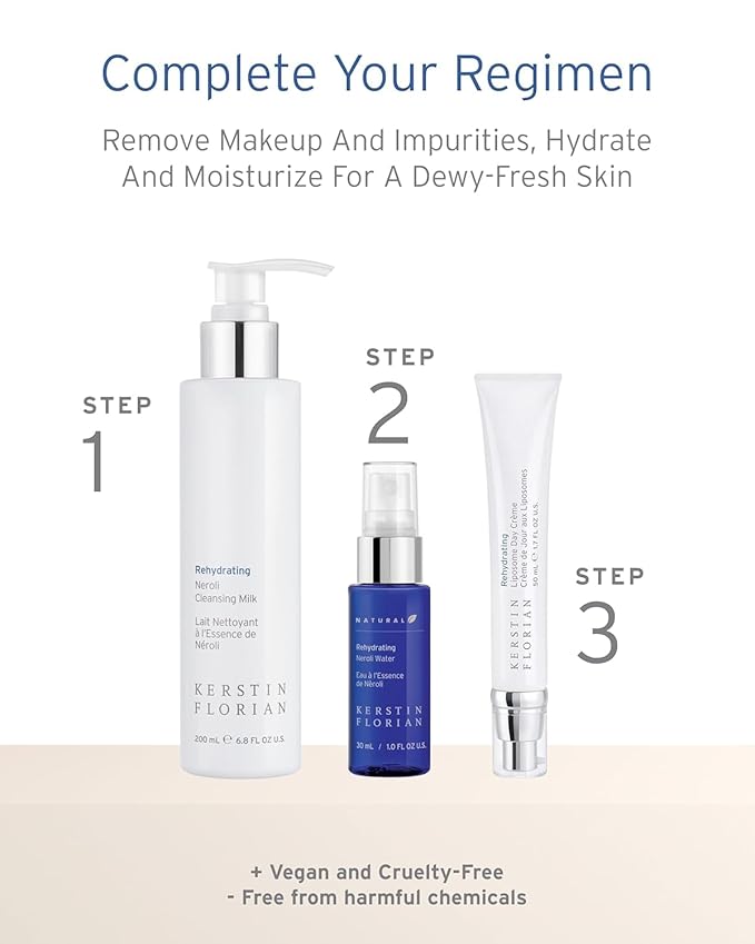 Kerstin Florian Neroli Water Face Mist | Orange Blossom Aromatherapy Spray | Hydrate & Refresh Skin with Probiotics & Peptides | All Natural | Vegan | Cruelty Free (1.0 fl oz)