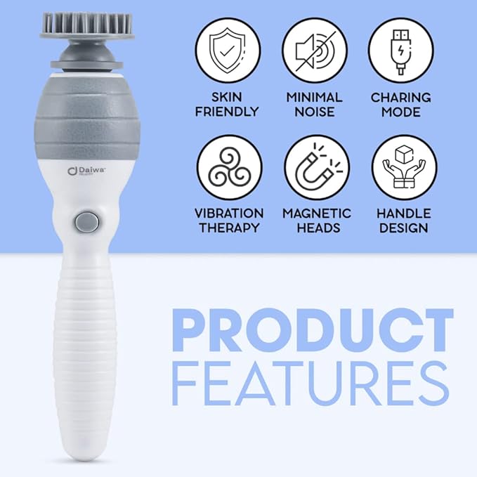 Daiwa Felicity Head Scalp Massager Scratcher 5-in-1 Stress Relief Massager Set for Scalp, Face, and Body Relaxation, Magnetic and Shiatsu Therapy for Tension, Pain Relief, and Wellness