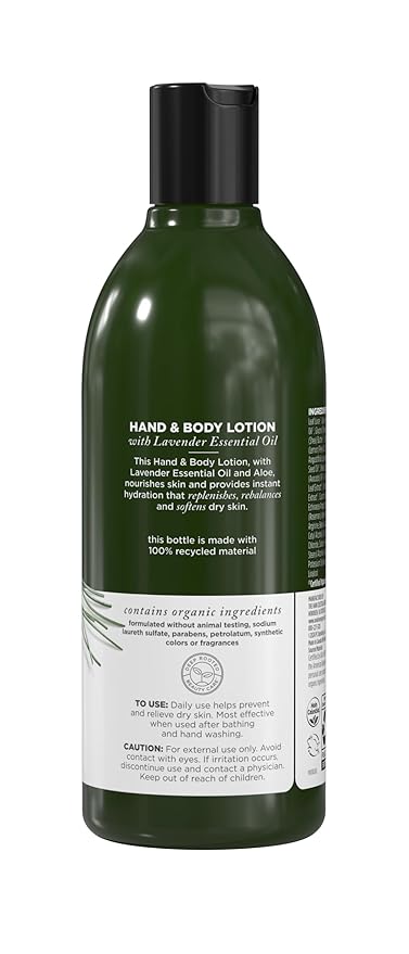 Avalon Organics Hand & Body Lotion, Nourishing Lavender, 12 Oz