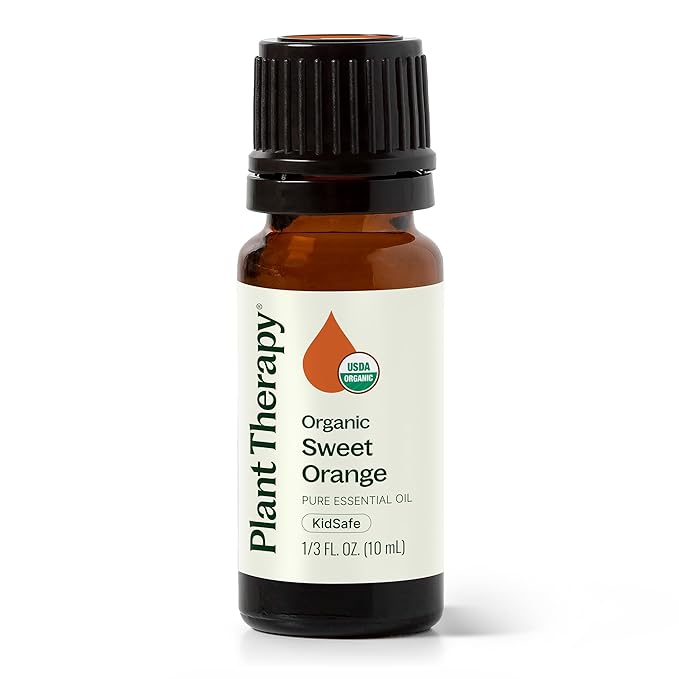 Plant Therapy Sweet Orange Organic Essential Oil 100% Pure, USDA Certified Organic, Undiluted, Natural Aromatherapy, Therapeutic Grade 10 mL (1/3 oz)
