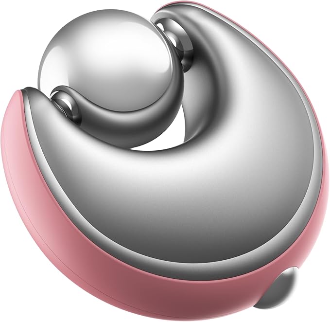 Facial Roller for Puffy Eyes, Ice Globes for Face 360° Rotating Eye Cream Applicator Tool Ice Roller for Face and Eyes, Durable Cold Facial Globes for Skin Care Pink