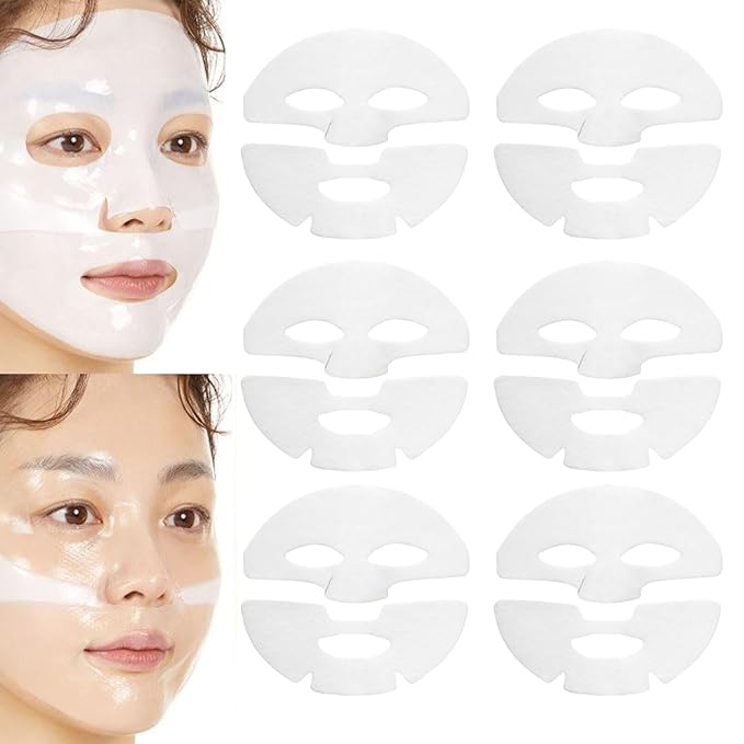 6PCS Skinqueen Bio Collagen Face Mask, Bio-Collagen Deep Mask, Pure Collagen Films Korean Deep Hydrating Firming Overnight Hydrogel Mask, Improve Moistur, Elasticity and Wrinkle