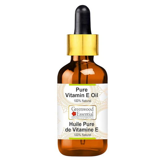 Pure Vitamin E Oil with Glass Dropper Premium Therapeutic Grade for Hair, Skin & Aromatherapy 50ml (1.69 oz)