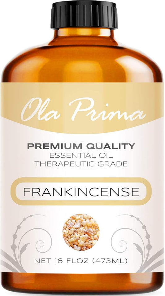 Ola Prima Frankincense Essential Oil Therapeutic Grade Oil for Aromatherapy, Diffuser, Relaxation (16oz Bulk)