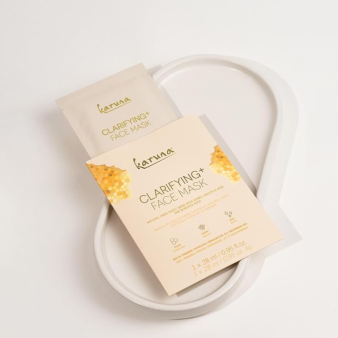 Karuna Skin - Age-Defying and Clarifying+ Variety Sheet Mask Set, Moisturizing & Hydrating, Collagen Promotion Properties, Face Mask Set, 5 Pack
