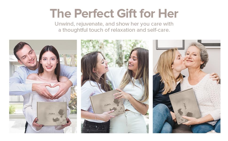Spa Gifts for Women - Relaxation Spa Kit for Women, Luxury Handmade in USA Spa Gifts, Mother's Day Spa Gift Basket for Mom, At Home Bath Body Pampering Self Care Spa Package, Birthday Gifts for Women by ZAAINA