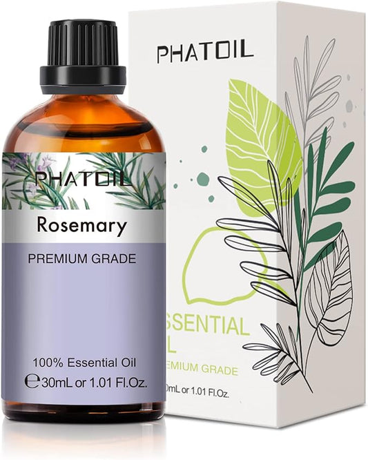 Rosemary Essential Oil 1.01fl.oz/30ml, PHATOIL Premium Rosemary Oils Long Lasting Scents for Aromatherapy, Diffuser, DIY Soap and Candle Making