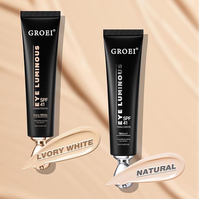 Luminous Eye Corrector Spf 41,Under Eye Corrector For Dark Circles,Undereye Sunscreen & Concealer, Hydrating Serum, Anti Aging Tinted E ye Cream with Peach Undertone (Mix, 40ml)