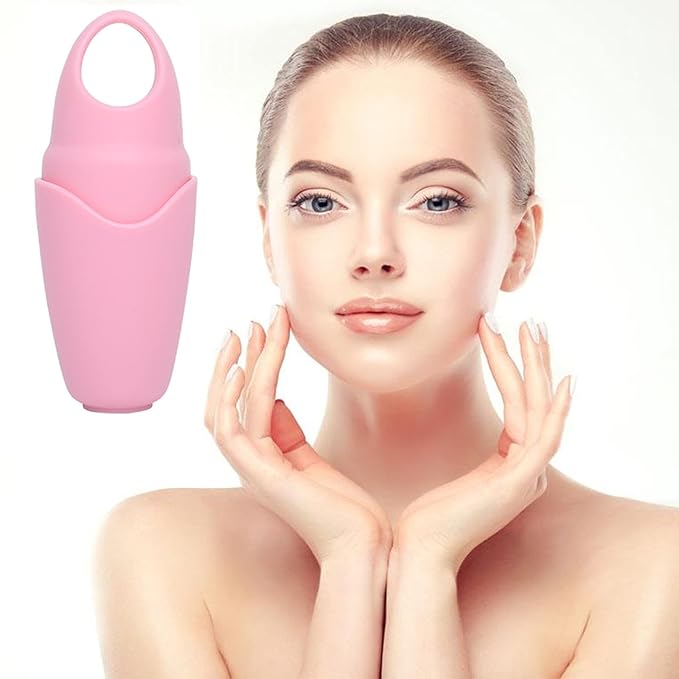 Ice Roller For Eye & Face,Beauty tools,Eye & Facial Roller,Remove Puffiness and Fine Lines, Shrink Pores,Reduce Acne and Lubricate the Skin. (Pink)