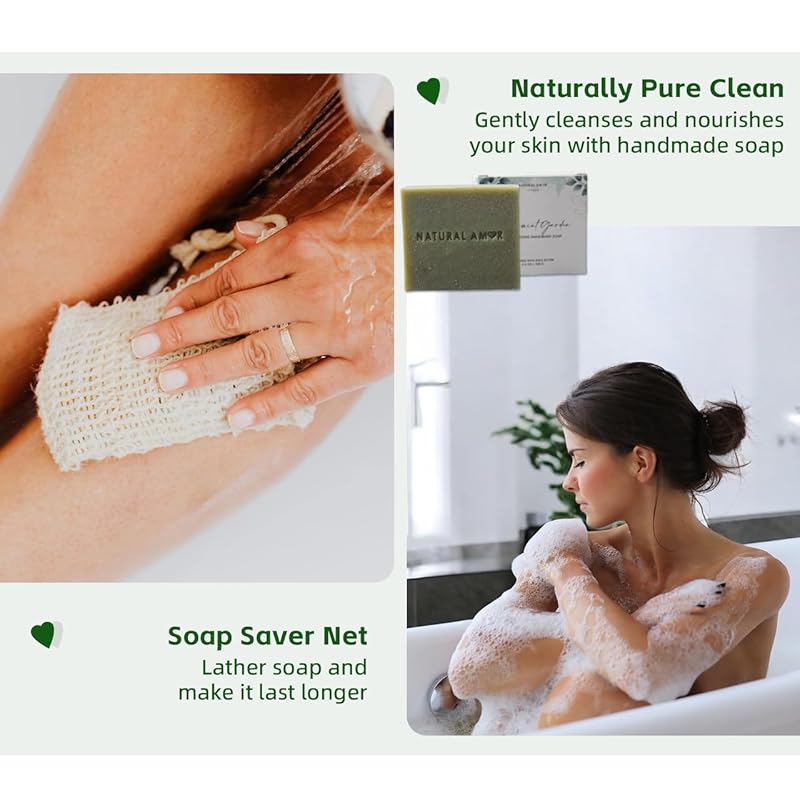 Natural Amor Cozy Spa Gifts for Women and Men,7pcs Self Care Box Including Soap Bar, Candle, Bath Bomb, Bath Salt, Thank You Gift