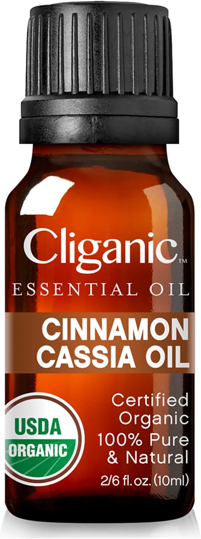 Cliganic Organic Cinnamon Cassia Essential Oil, 100% Pure Natural Undiluted, for Aromatherapy | Non-GMO Verified