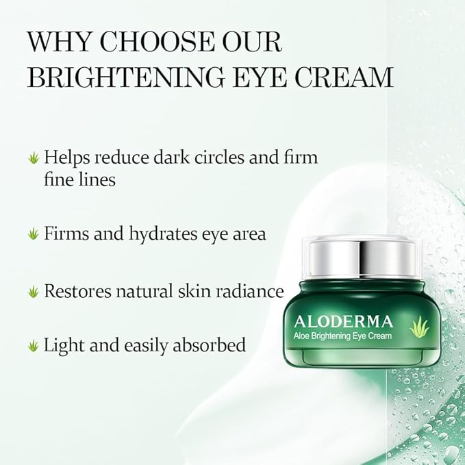 Aloderma Aloe Cream Set, 2 pieces - Brightening Eye Cream, Soothing Cream