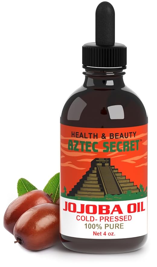 Aztec Secret Jojoba Oil, 4 OZ Deep Hair & Skin Moisturizer - 100% Pure Cold-Pressed and Unfiltered 1 pack