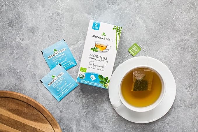Miracle Tree - 6 Count of Organic Moringa Superfood Tea, 25 Individually Sealed Tea Bags, Original (Keto, Detox, Energy/Immunity Booster, Vegan, Gluten-Free, Organic, Non-GMO, Caffeine-Free)