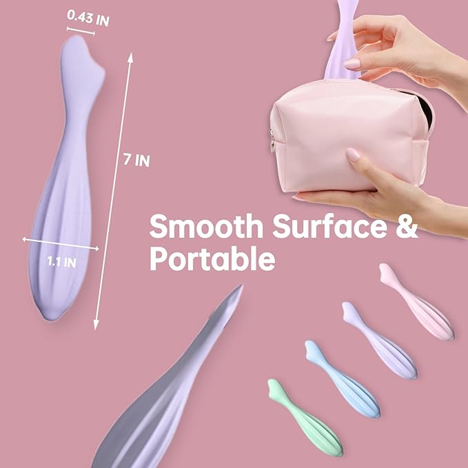 Silicone Facial Massage Roller, Face Massager Skin Lifting Tool Shapes Face Curves, Body Face Roller for Wrinkles and Skin Lifting Reduces Tiredness Promote Circulation for Women (Blue)