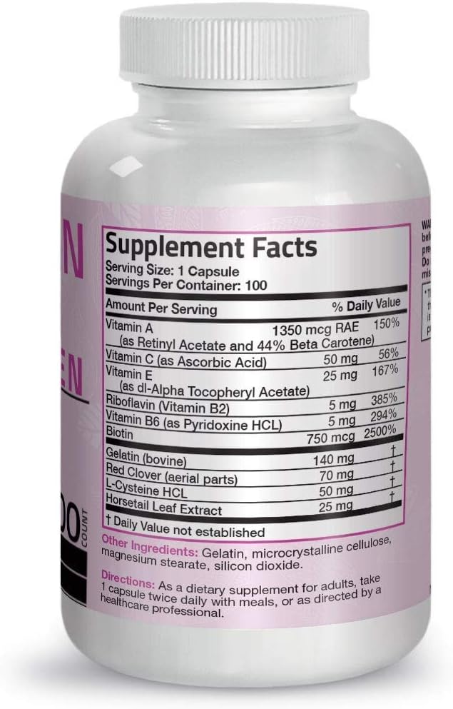 Bronson Hair, Skin & Nails with Biotin Extra Strength Vitamin Supplement for Women + Ultra Biotin 10,000 Mcg