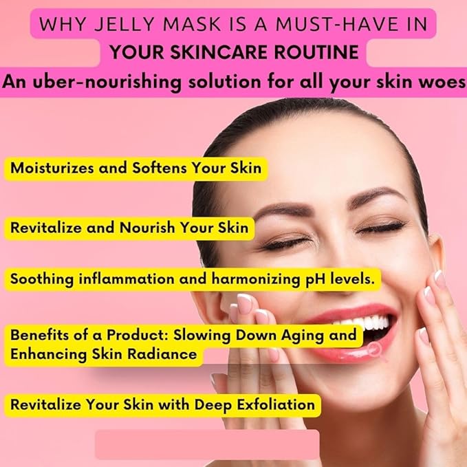 Luxury Facial Mask, Anti-Acne Skin Rejuvenation Mask for Oily and Combination Skin, Jelly mask for professionals, hydrojelly masks,Jelly Face Mask (Hualuronic Acid)