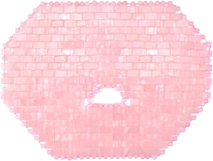 ideayard Jade Mask, Rose Quartz Face Cold Mask for Headache Relief Mask, Weight Compress Mask Cover Eye for Puffy Eyes, Tension, Sinus & Stress Relie Relax Skin Care Spa