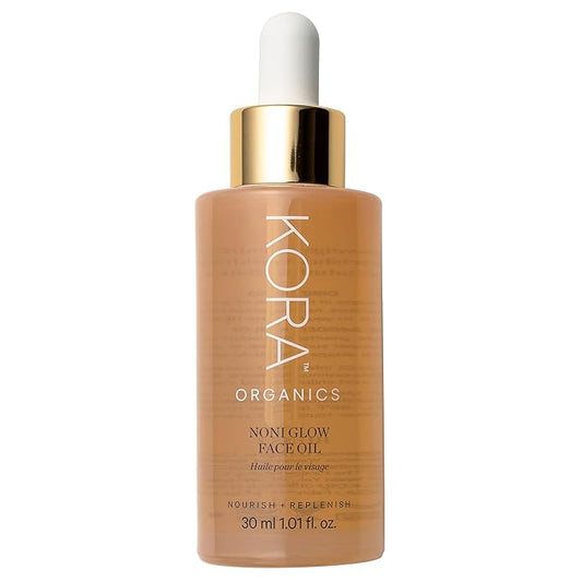KORA Organics Noni Glow Hydrating Face Oil with Rosehip, Gua Sha Oil, Certified Organic, Cruelty Free, 1.01 fl oz - Beauty Products for Women