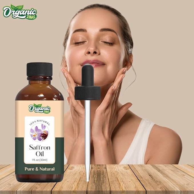 Saffron (Crocus sativus) Oil | Pure & Natural Essential Oil for Aroma, Diffusers, Skincare & Haircare- 30ml/1.01fl oz